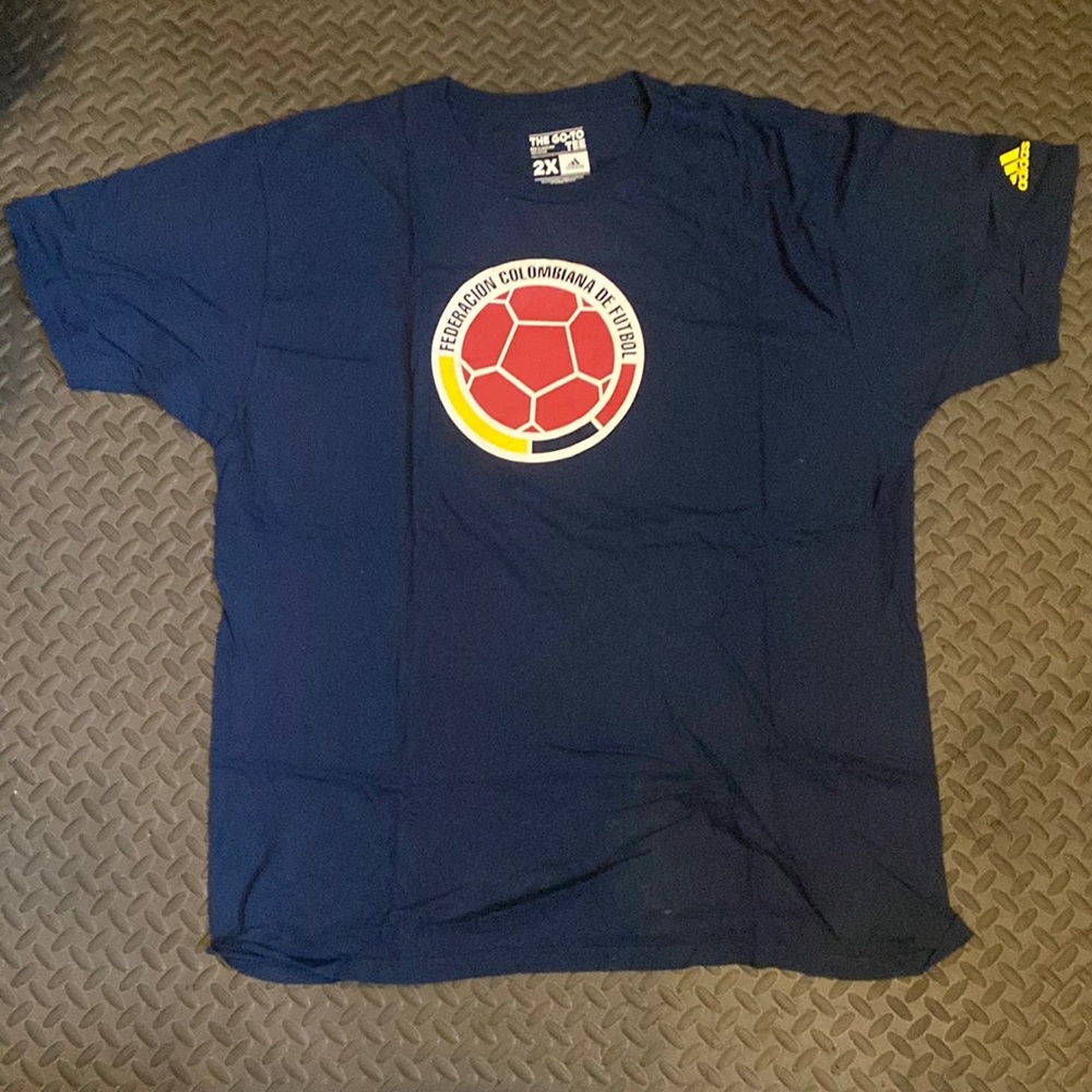 Adidas Federacion Colombiana De Futbol XXL blue T-shirt